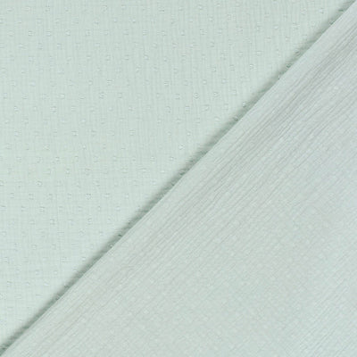 Muselina Dubla Dobby Dots Mint