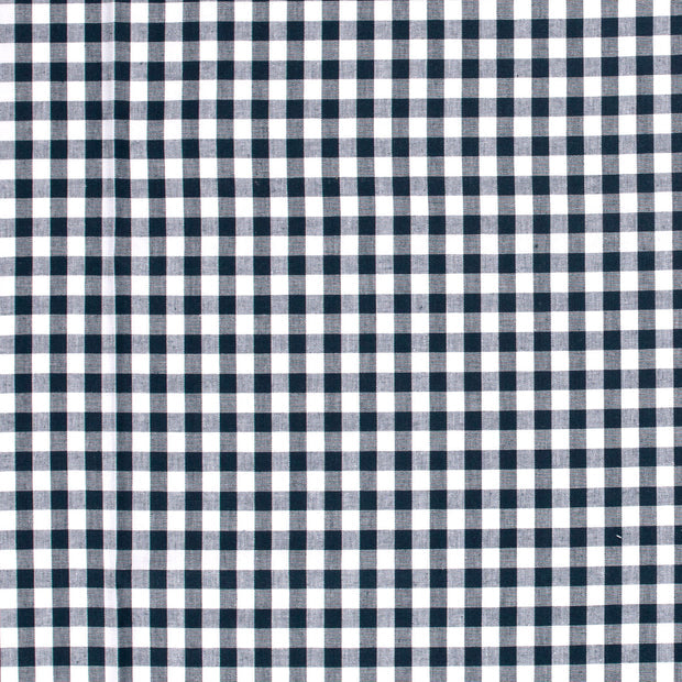 Poplin Bumbac Gingham Navy 5 mm