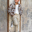 Fleece Sherpa Jacard Abstract Alb Murdar - Lametru.ro - Sherpa
