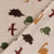 Fleece Sherpa Jacquard Dinozauri Bej