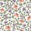 French Terry Printed Flowers Off White - Lametru.ro