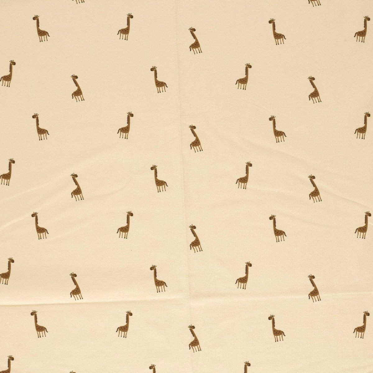 Jerse Bumbac Imprimat Girafe Bej - Lametru.ro - Jerse Bumbac Imprimat