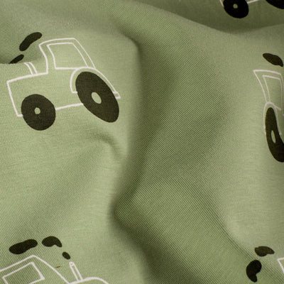 Jerse Bumbac Imprimat Tractoare Verde Măsliniu - Lametru.ro - Jerse Bumbac Imprimat