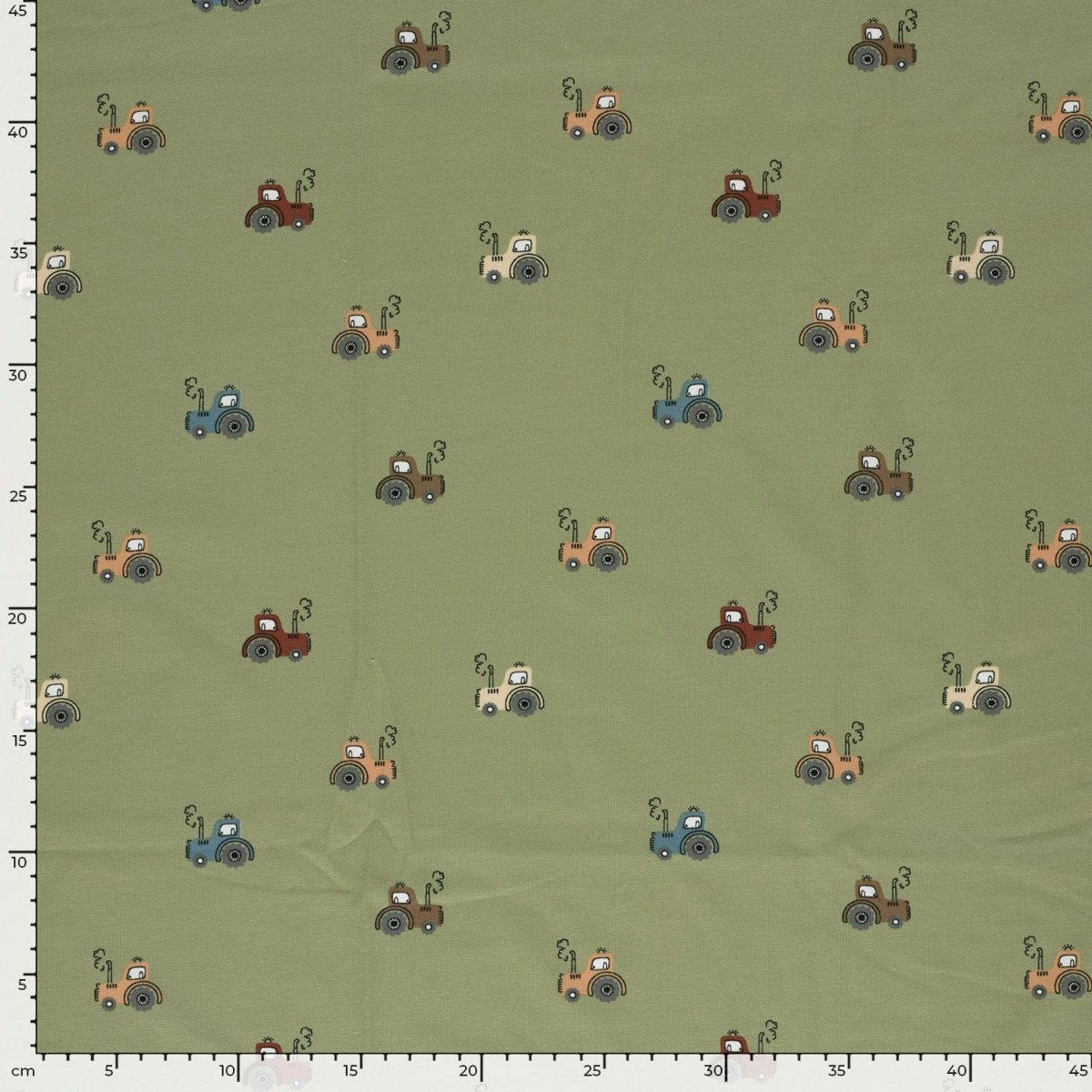 Jerse Bumbac Imprimat Tractoare Verde Olive - Lametru.ro - Jerse Bumbac Imprimat