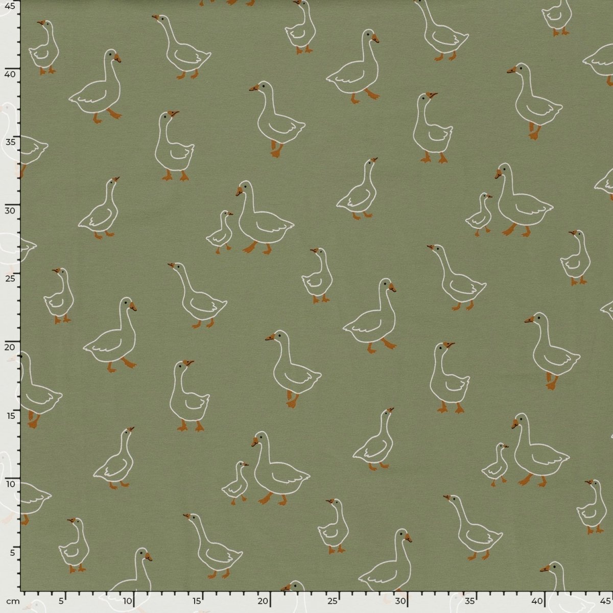 Jerse Bumbac Imprimeu Animale Verde Oliv - Lametru.ro - Jerse Bumbac Imprimat