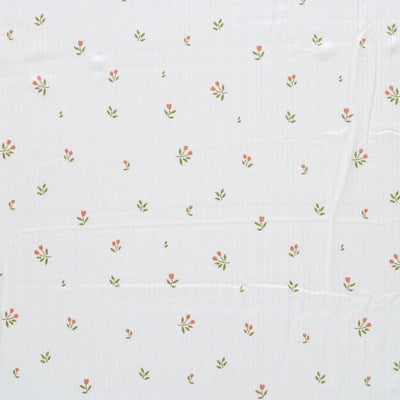 Jerse Bumbac Pointelle Flori Alb Murdar - Lametru.ro - Jerse Bumbac Pointelle