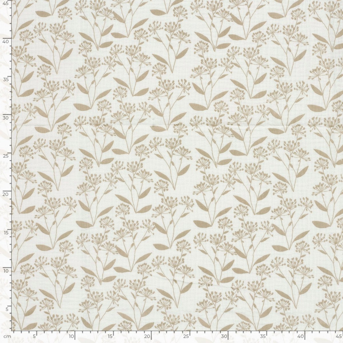 Muselina Bumbac Imprimeu Floricele Off White - Lametru.ro - Muselina Imprimata