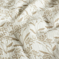 Muselina Bumbac Imprimeu Floricele Off White