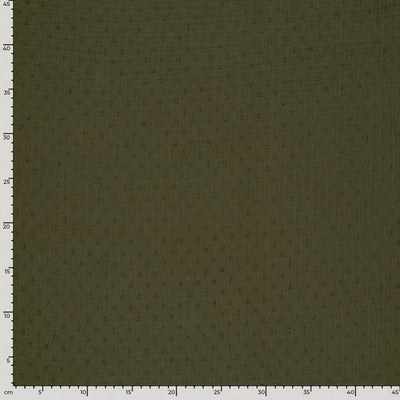 Muselină Dobby Dots Verde Kaki - Lametru.ro - Muselina Dobby