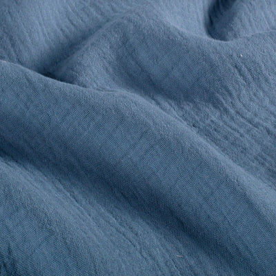 Muselina Dubla din Bumbac Indigo Deschis - Lametru.ro - Muselina Uni