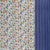 Muselina Matlasata Flori Alb / Indigo