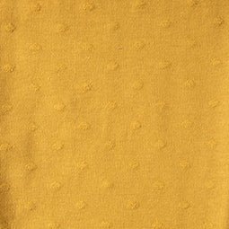 Polka Dot Textured Jersey Mustard - Lametru.ro