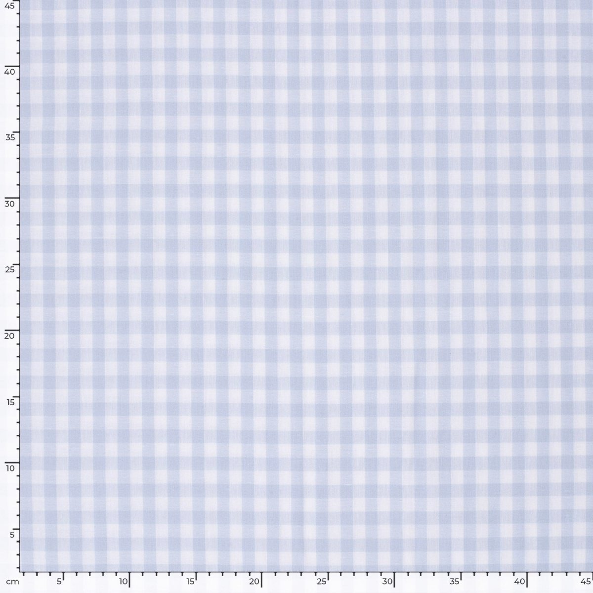 Poplin Bumbac Gingham Baby Blue 10 mm - Lametru.ro - Poplin Bumbac Gingham