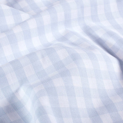 Poplin Bumbac Gingham Baby Blue 10 mm - Lametru.ro - Poplin Bumbac Gingham