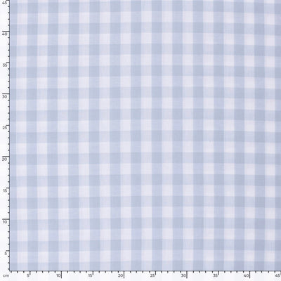 Poplin Bumbac Gingham Baby Blue 20 mm - Lametru.ro - Poplin Bumbac Gingham