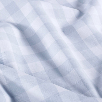 Poplin Bumbac Gingham Baby Blue 20 mm - Lametru.ro - Poplin Bumbac Gingham