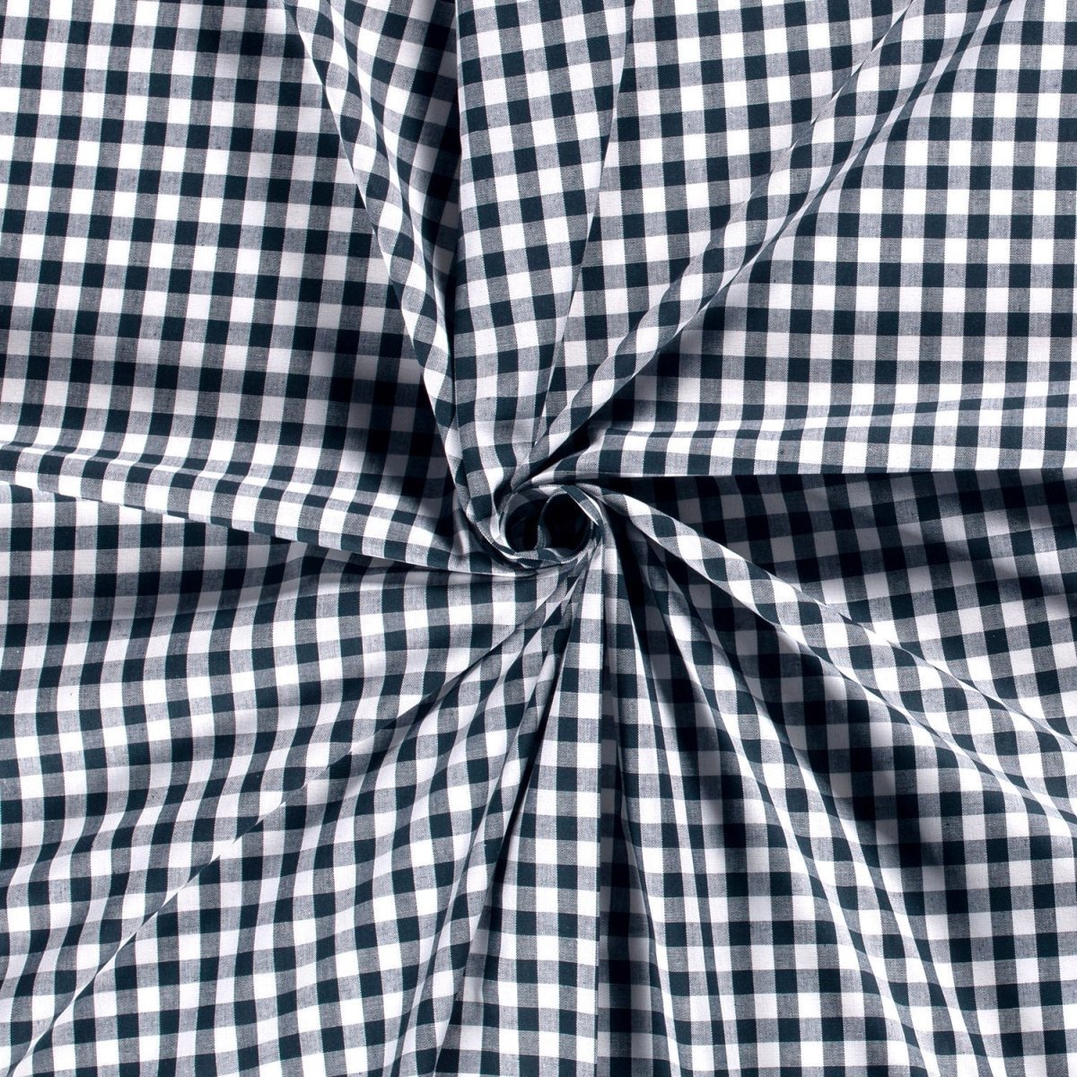 Poplin Bumbac Gingham Bleumarin 10 mm - Lametru.ro - Poplin Bumbac Gingham