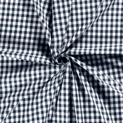Poplin Bumbac Gingham Bleumarin 10 mm - Lametru.ro - Poplin Bumbac Gingham