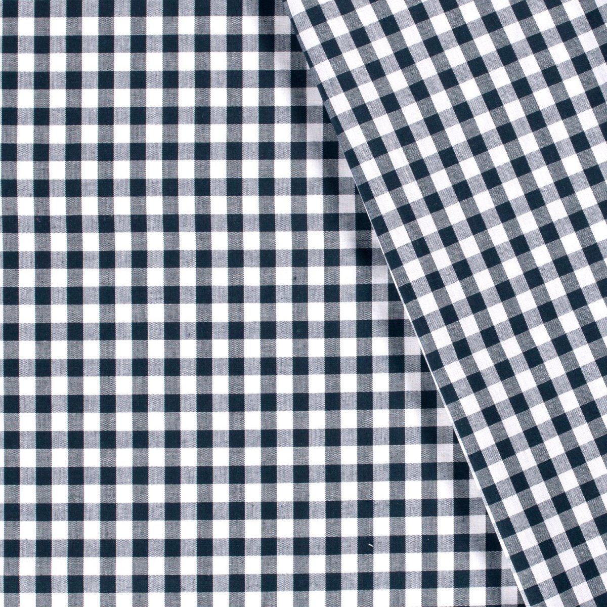 Poplin Bumbac Gingham Bleumarin 10 mm - Lametru.ro - Poplin Bumbac Gingham