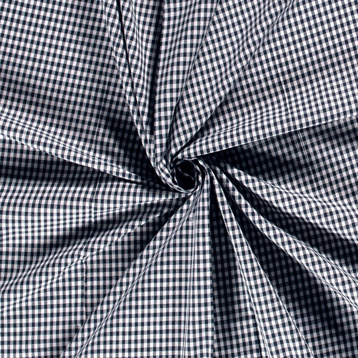 Poplin Bumbac Gingham Bleumarin 5 mm - Lametru.ro - Poplin Bumbac Gingham