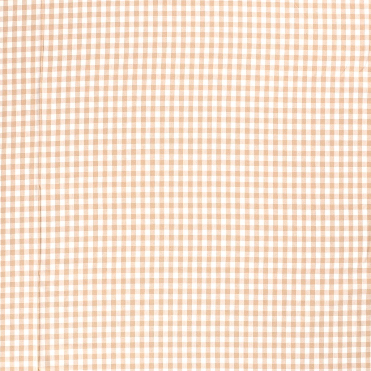 Poplin Bumbac Gingham Camel 10 mm - Lametru.ro - Poplin Bumbac Gingham