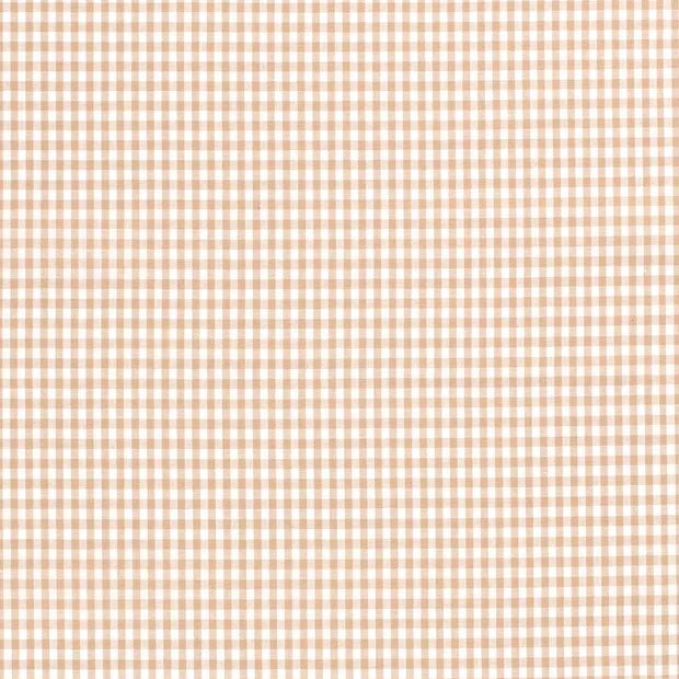 Poplin Bumbac Gingham Camel 5 mm - Lametru.ro - Poplin Bumbac Gingham