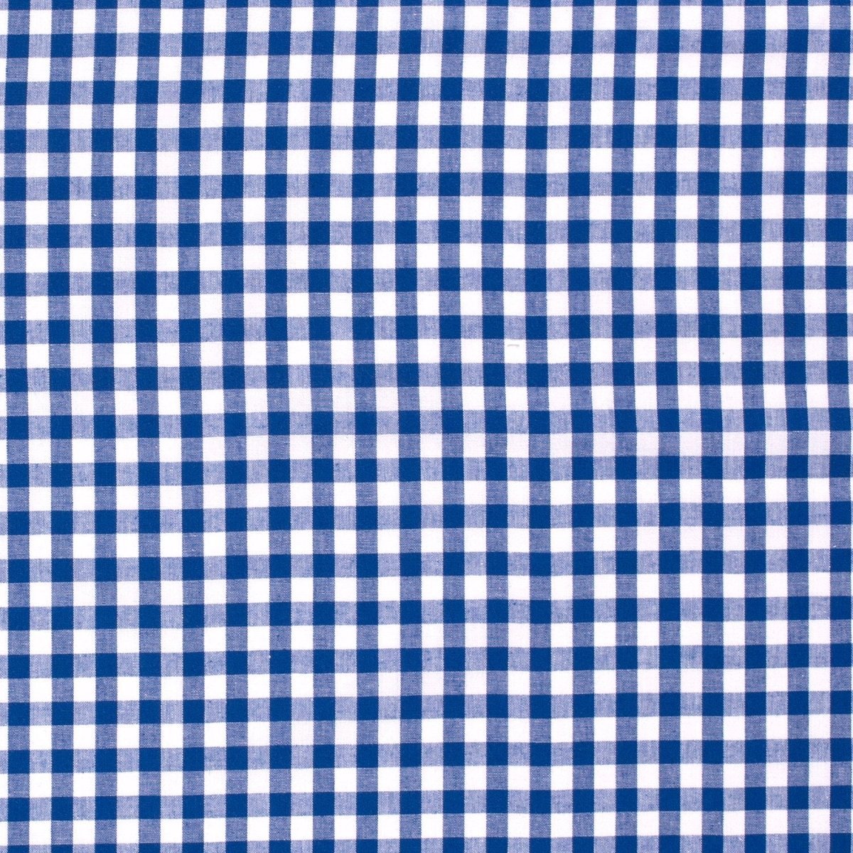 Poplin Bumbac Gingham Cobalt 10 mm - Lametru.ro - Poplin Bumbac Gingham