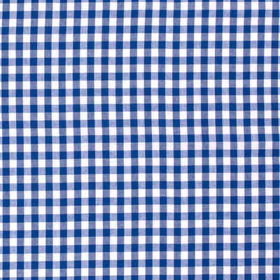 Poplin Bumbac Gingham Cobalt 10 mm - Lametru.ro - Poplin Bumbac Gingham