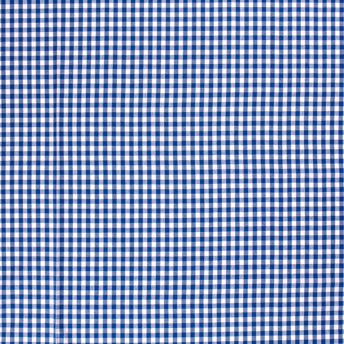Poplin Bumbac Gingham Cobalt 10 mm - Lametru.ro - Poplin Bumbac Gingham