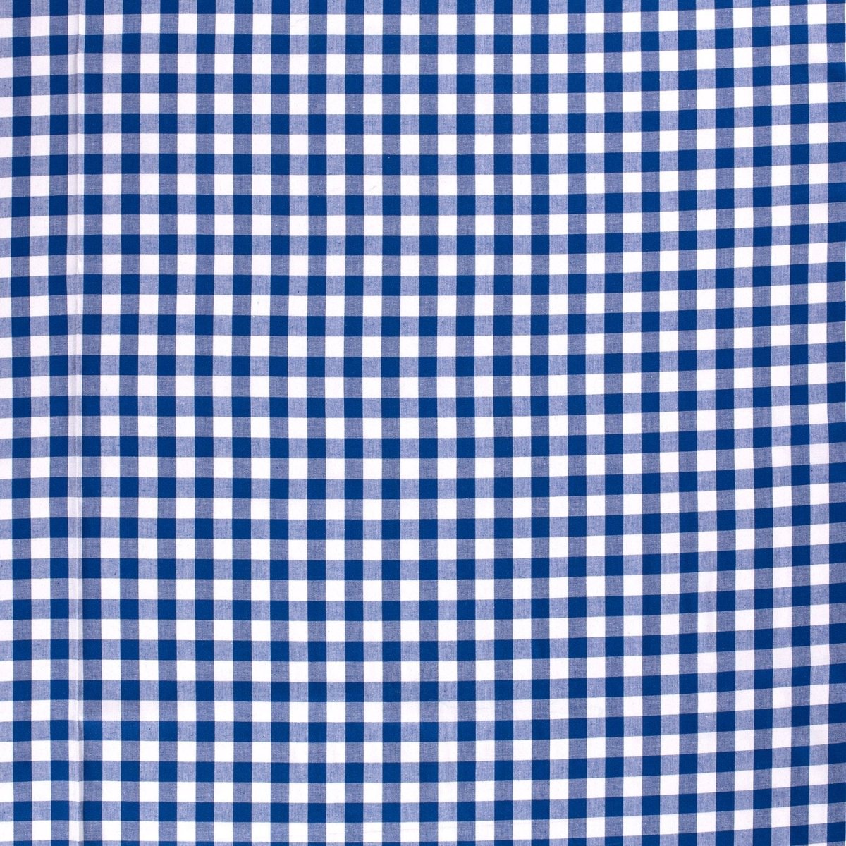 Poplin Bumbac Gingham Cobalt 20 mm - Lametru.ro - Poplin Bumbac Gingham
