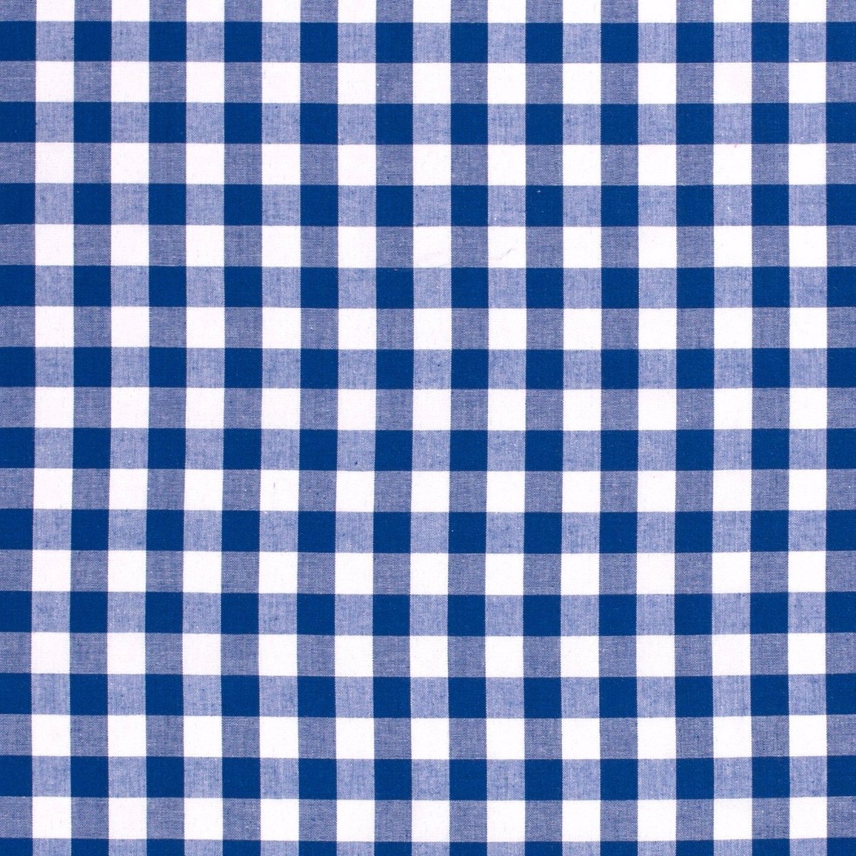Poplin Bumbac Gingham Cobalt 20 mm - Lametru.ro - Poplin Bumbac Gingham