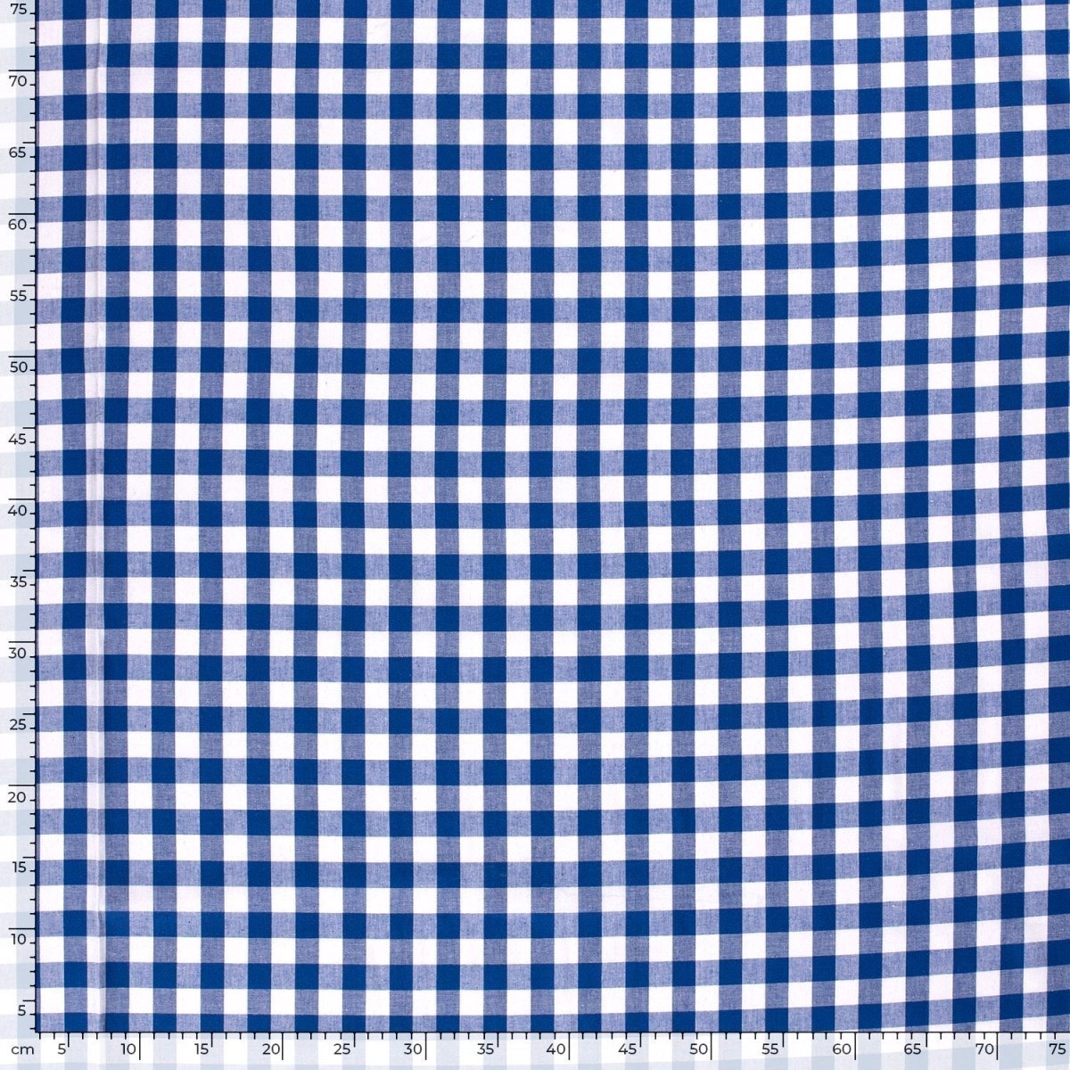 Poplin Bumbac Gingham Cobalt 20 mm - Lametru.ro - Poplin Bumbac Gingham