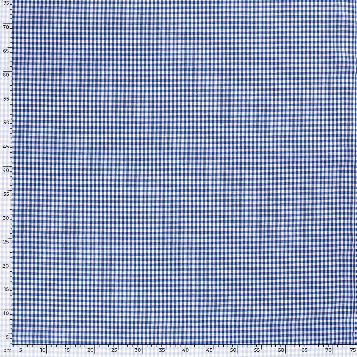 Poplin Bumbac Gingham Cobalt 5 mm - Lametru.ro - Poplin Bumbac Gingham