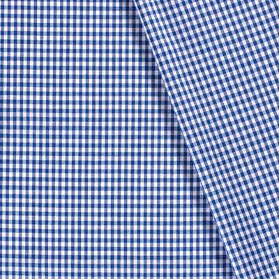 Poplin Bumbac Gingham Cobalt 5 mm - Lametru.ro - Poplin Bumbac Gingham