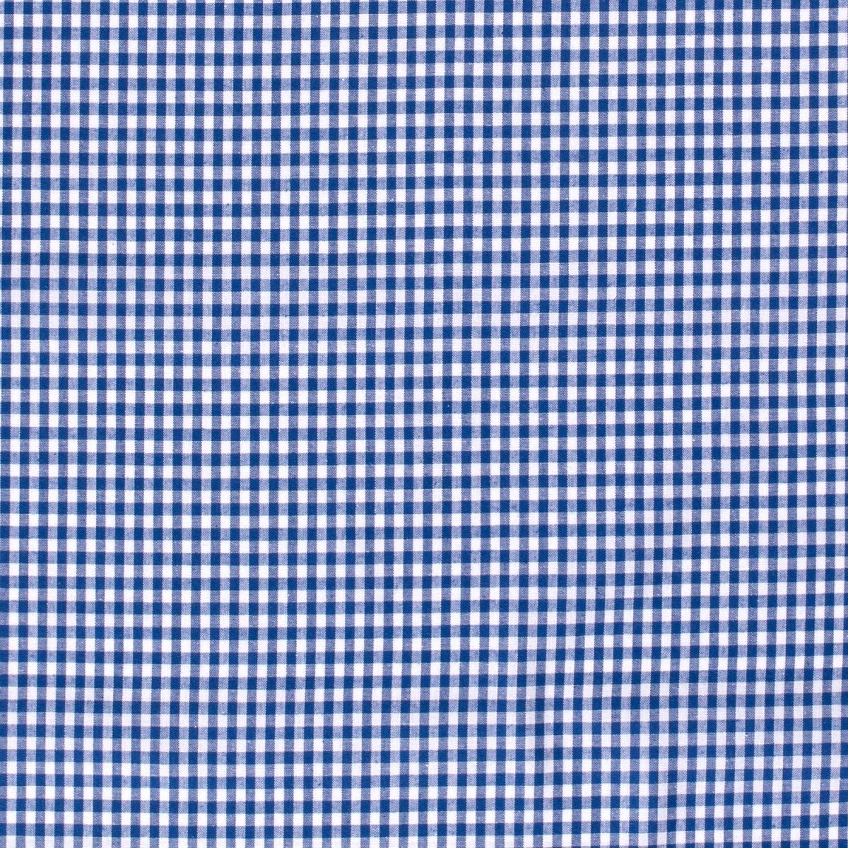 Poplin Bumbac Gingham Cobalt 5 mm - Lametru.ro - Poplin Bumbac Gingham