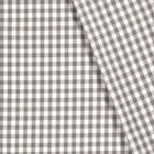 Poplin Bumbac Gingham Gri Închis 10 mm