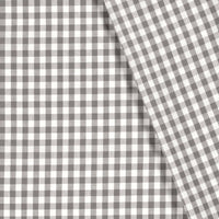 Poplin Bumbac Gingham Gri Închis 10 mm