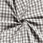 Poplin Bumbac Gingham Gri Închis 20 mm