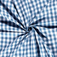 Poplin Bumbac Gingham Indigo 20 mm