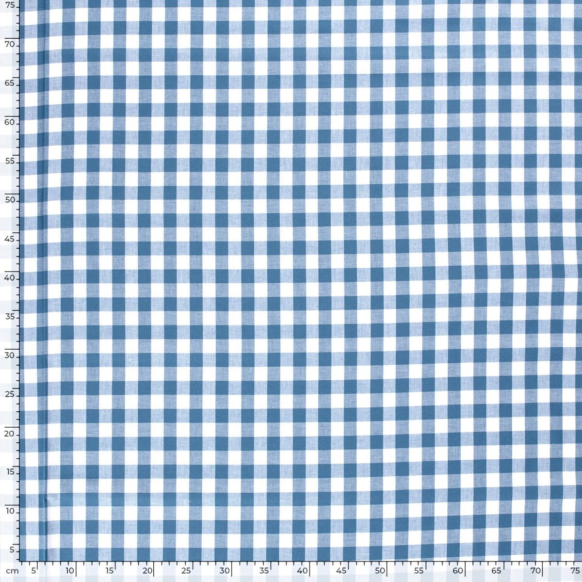 Poplin Bumbac Gingham Indigo 20 mm - Lametru.ro - Poplin Bumbac Gingham