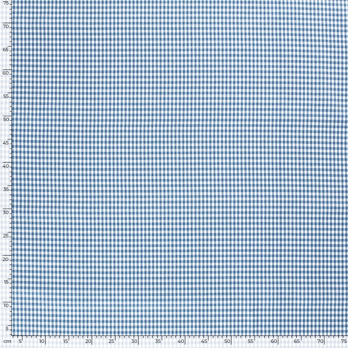Poplin Bumbac Gingham Indigo 5 mm - Lametru.ro - Poplin Bumbac Gingham