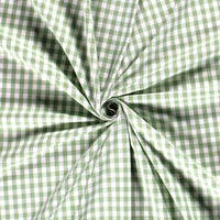 Poplin Bumbac Gingham Mentă 10 mm