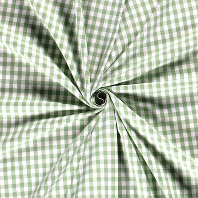 Poplin Bumbac Gingham Mentă 10 mm - Lametru.ro - Poplin Bumbac Gingham