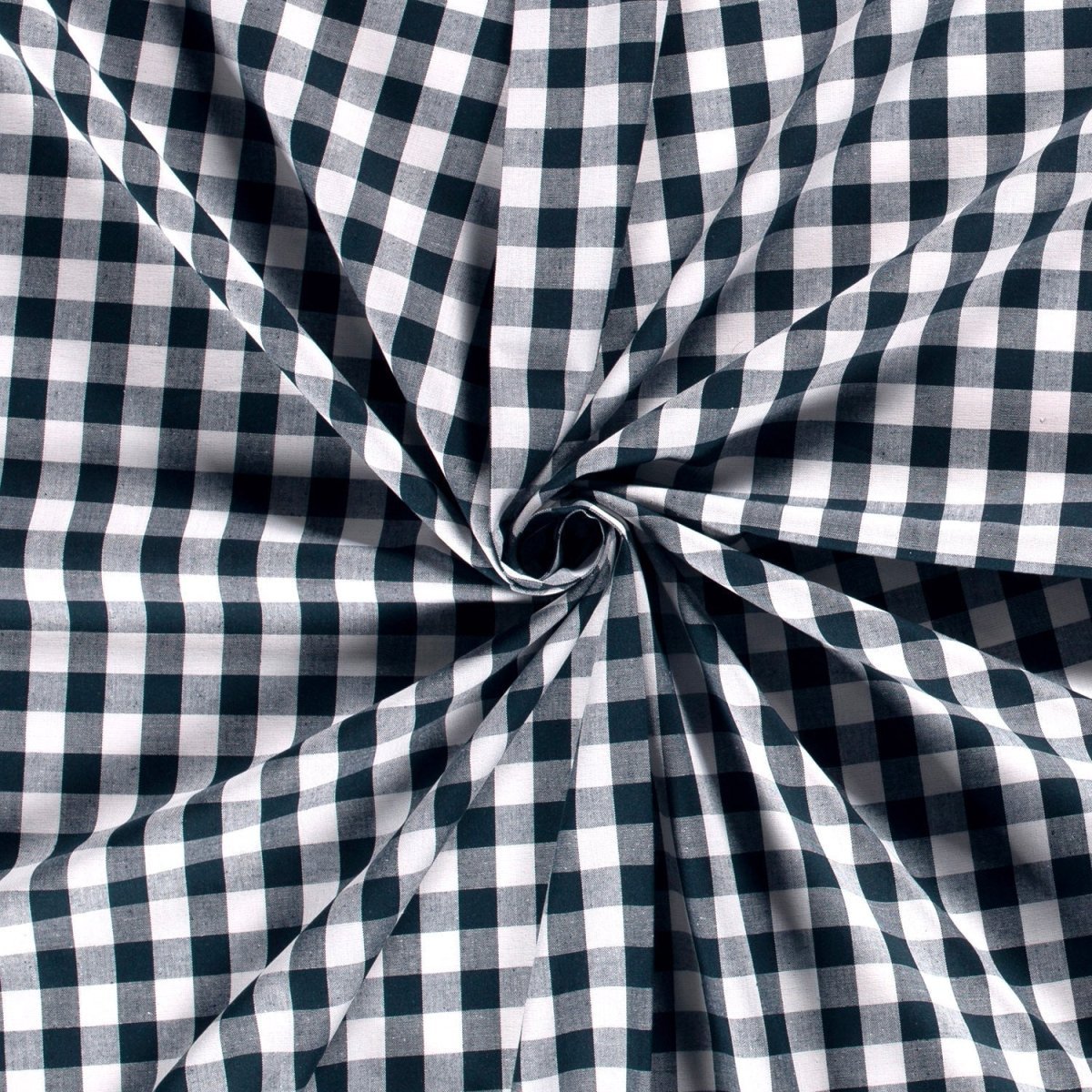 Poplin Bumbac Gingham Navy 20 mm - Lametru.ro - Poplin Bumbac Gingham