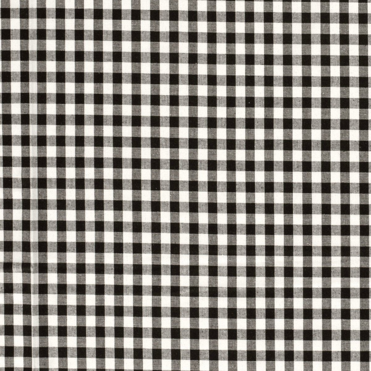 Poplin Bumbac Gingham Negru 10 mm - Lametru.ro - Poplin Bumbac Gingham