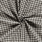 Poplin Bumbac Gingham Negru 10 mm