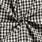 Poplin Bumbac Gingham Negru 20 mm
