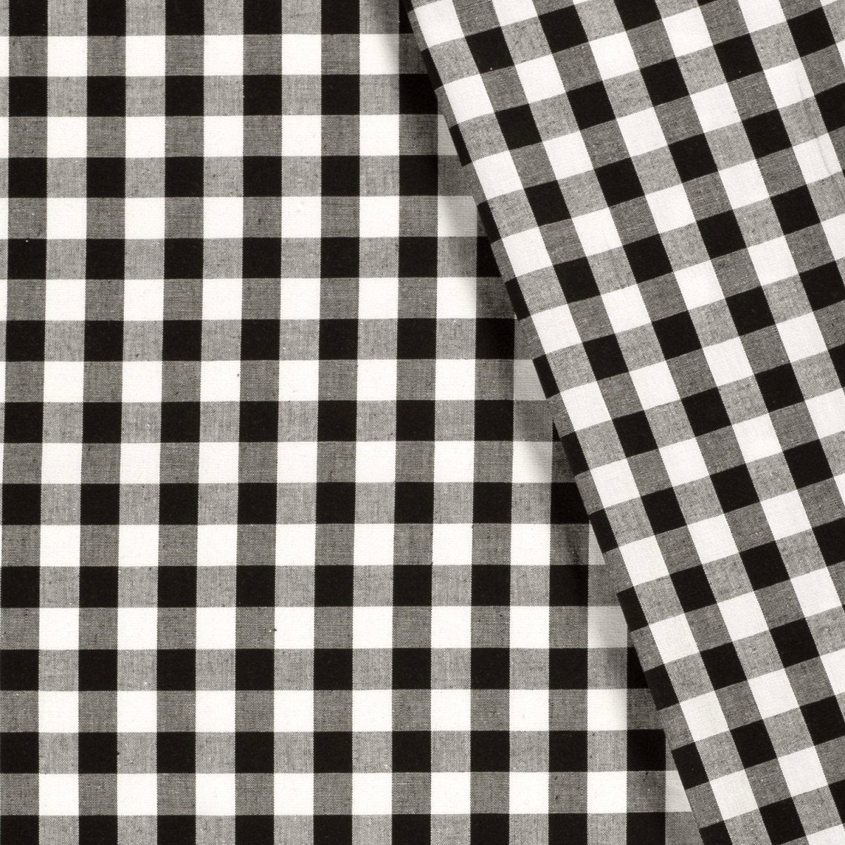 Poplin Bumbac Gingham Negru 20 mm - Lametru.ro - Poplin Bumbac Gingham