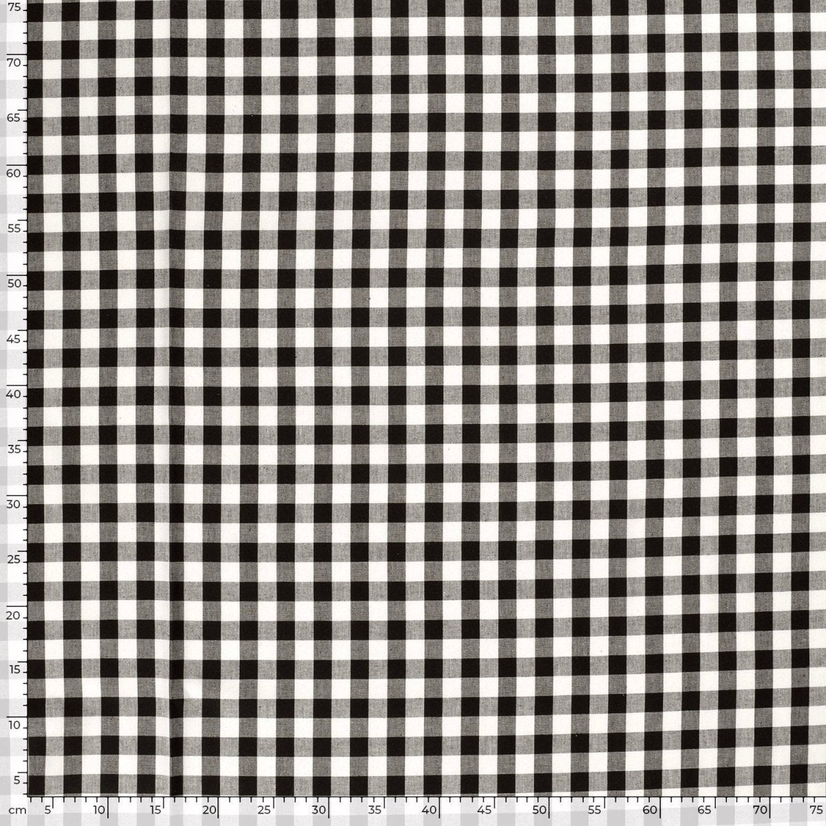 Poplin Bumbac Gingham Negru 20 mm - Lametru.ro - Poplin Bumbac Gingham