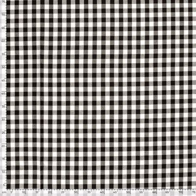 Poplin Bumbac Gingham Negru 20 mm - Lametru.ro - Poplin Bumbac Gingham